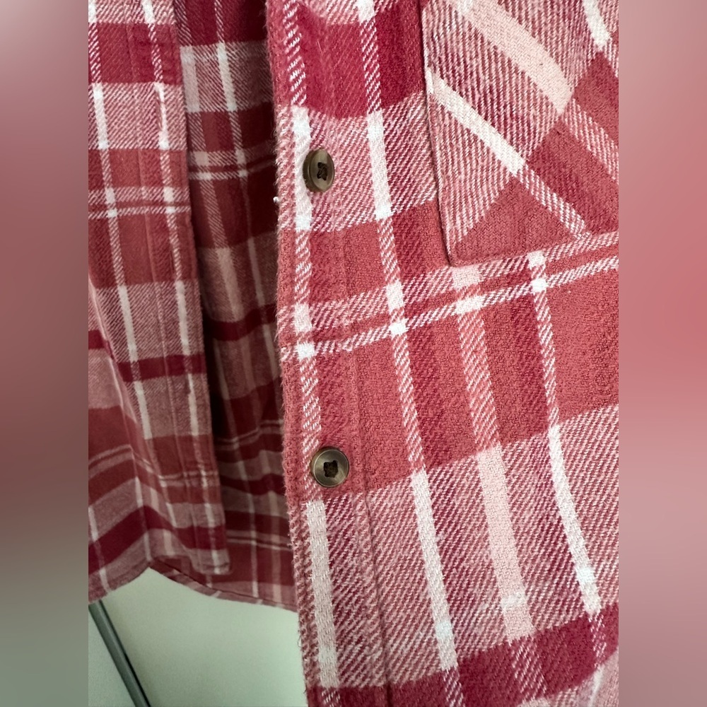 Aerie Pink Plaid Button-Down Shirt As Is | Wash wear - Picture 6 of 10